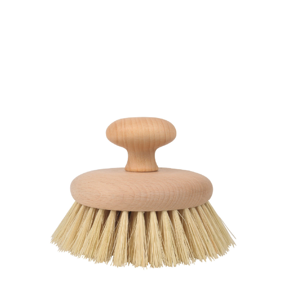 Round Dry Massage Brush - Long Tampico Bristles