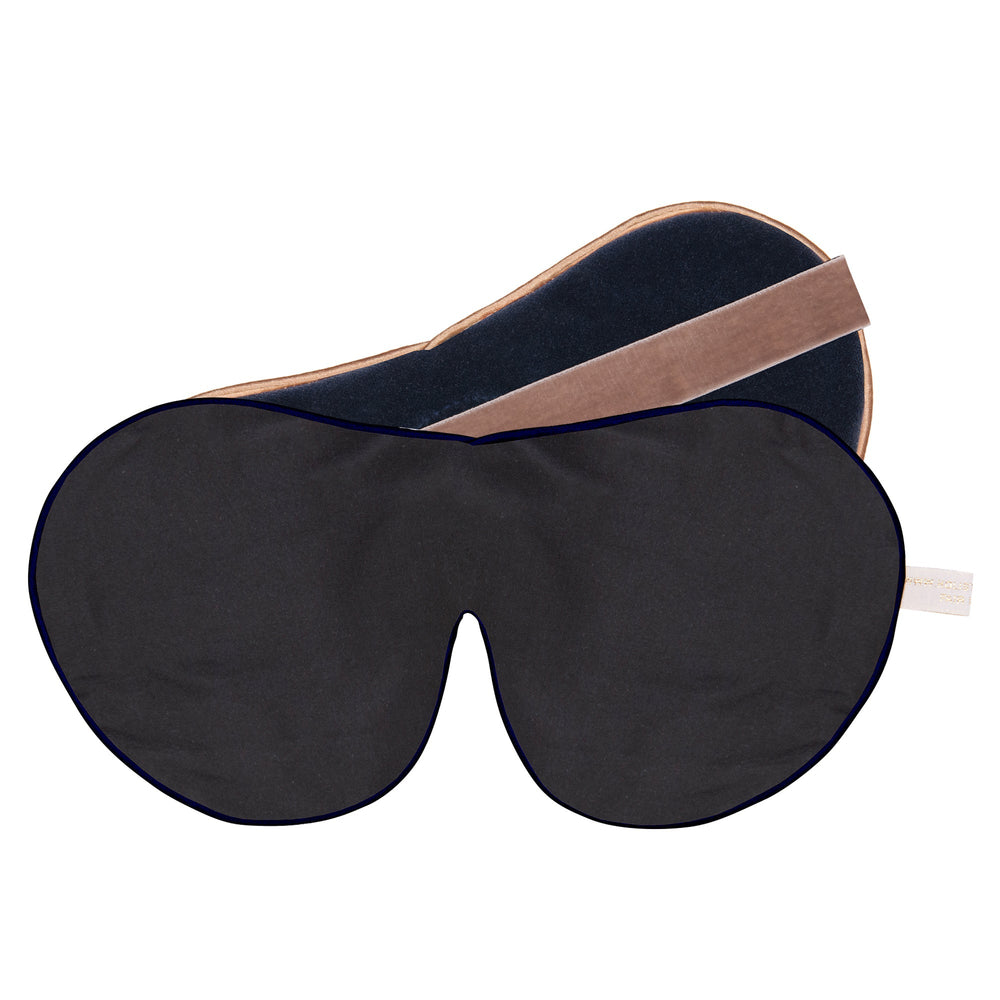 Holistic Silk Black One Strap Eye Mask with Lavender