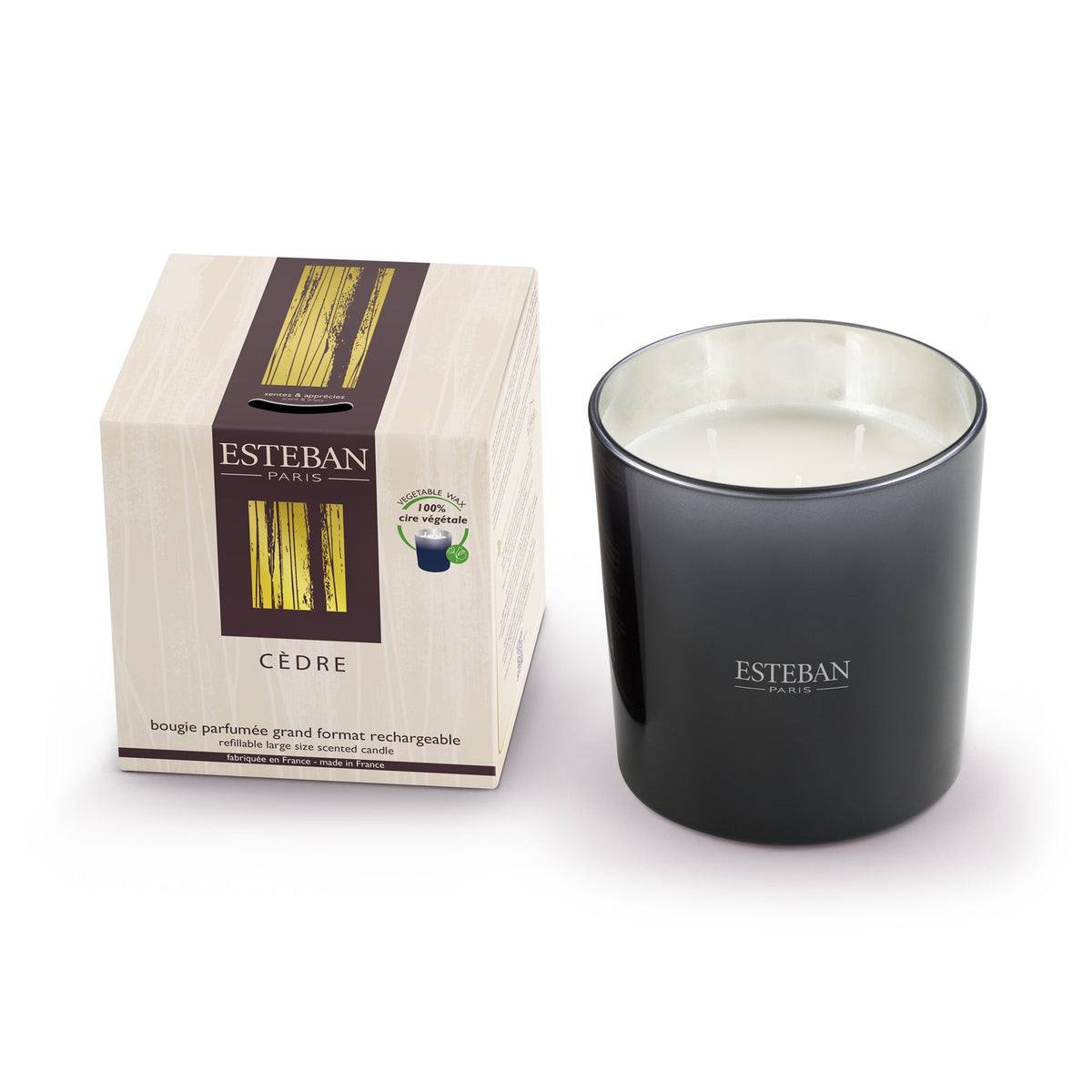 Cedre Rechargable Large Scented Candle 450g
