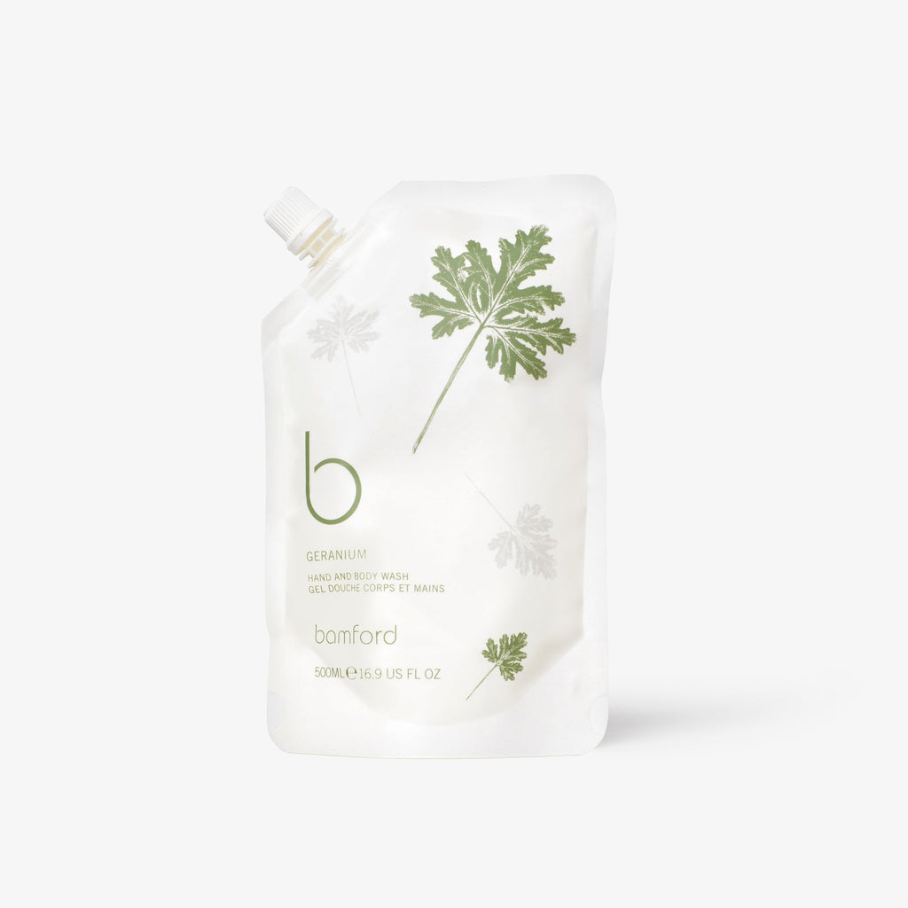 Bamford Geranium Hand & Body Wash Refill Pouch