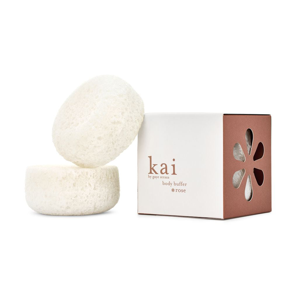 Rose Body Buffing Sponge x 2