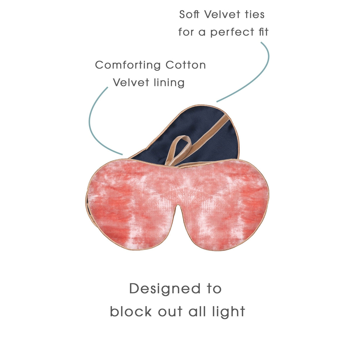 Holistic Silk Silk Velvet Eye Mask with Lavender - Rose